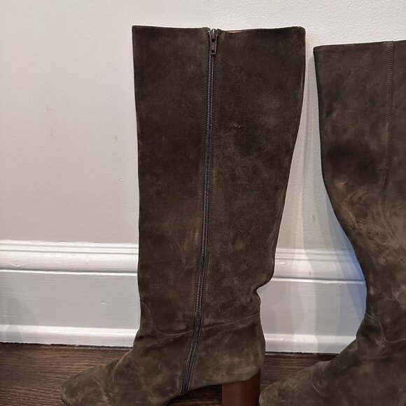 Sézane Adèle boots in Khaki (dark olive), size 39 ~ pre-owned EUC! - Picture 5 of 9